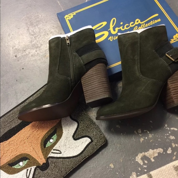 Sbicca Suede Forest green Booties various sizes LAST FINAL PRICE SALE - Picture 5 of 7